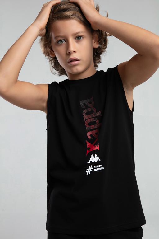 Siyah Authentic Jay Erkek Çocuk Siyah Regular Fit Atlet - KAPPA® Türkiye