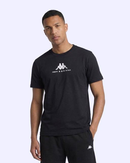 Siyah Fontado Tee Erkek Siyah Regular Tişört - KAPPA® Türkiye
