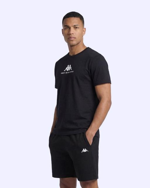 Siyah Fontado Tee Erkek Siyah Regular Tişört - KAPPA® Türkiye