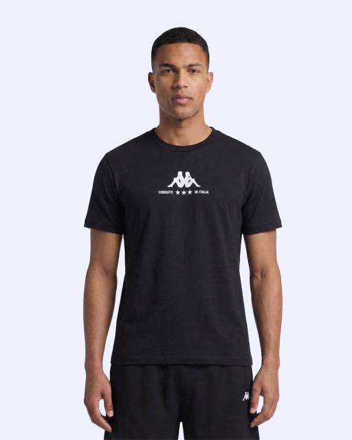 Siyah Fontado Tee Erkek Siyah Regular Tişört - KAPPA® Türkiye