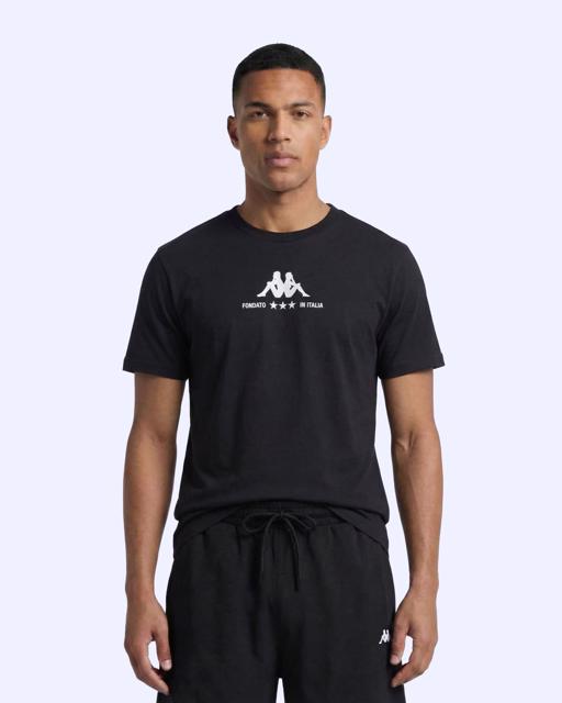 Siyah Fontado Tee Erkek Siyah Regular Tişört - KAPPA® Türkiye
