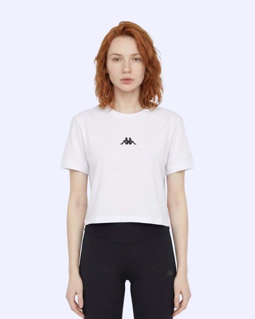 Beyaz Khloe  Tshirt Kadın Beyaz Slim Tişört - KAPPA® Türkiye