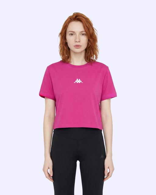 Pembe Khloe  Tshirt Kadın Fuşya Pembe Slim Tişört - KAPPA® Türkiye