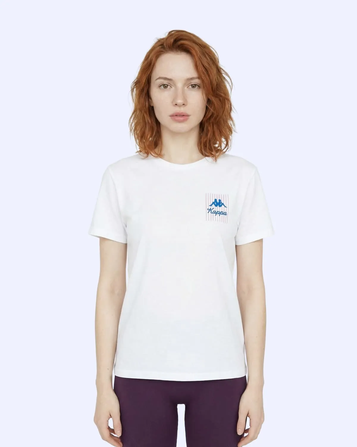 Beyaz Logo Carla Kadın Beyaz Oversize Tişört