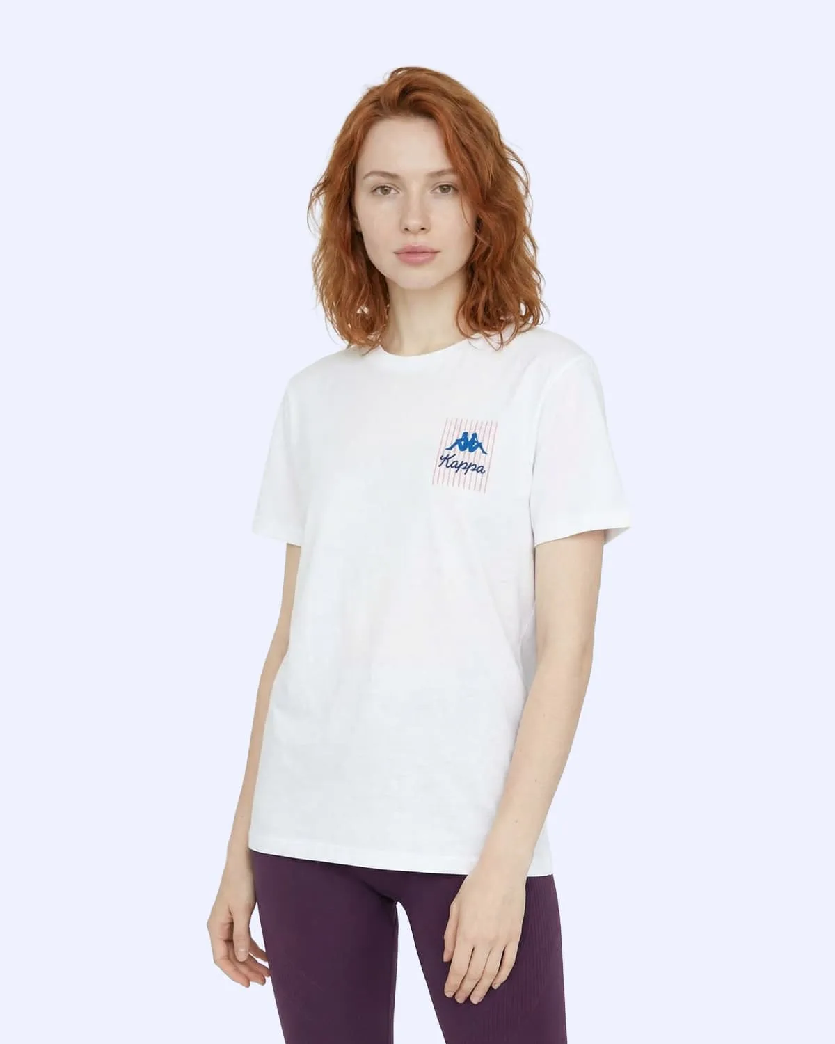 Beyaz Logo Carla Kadın Beyaz Oversize Tişört