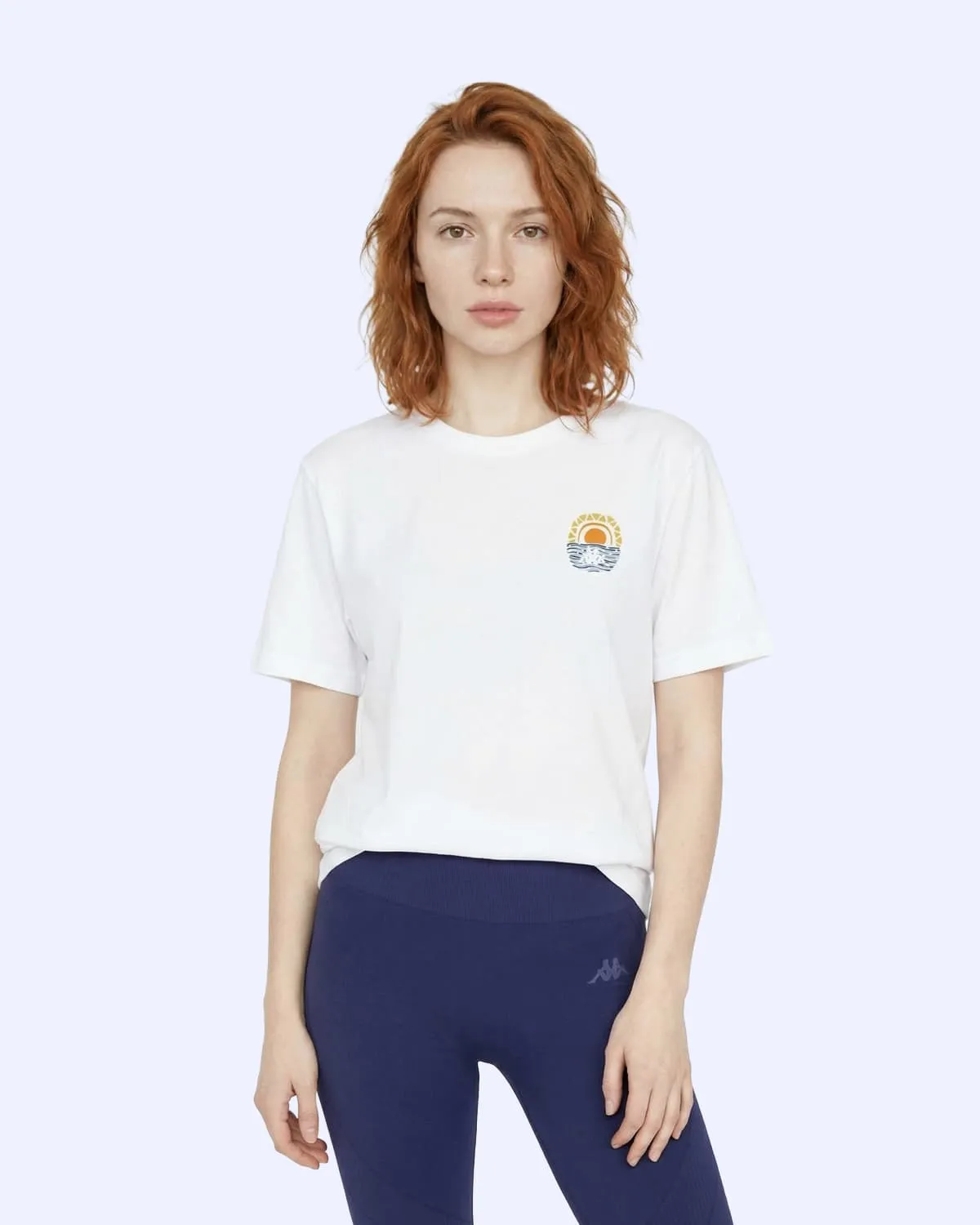 Beyaz Logo Edessa Kadın Beyaz Regular Tişört