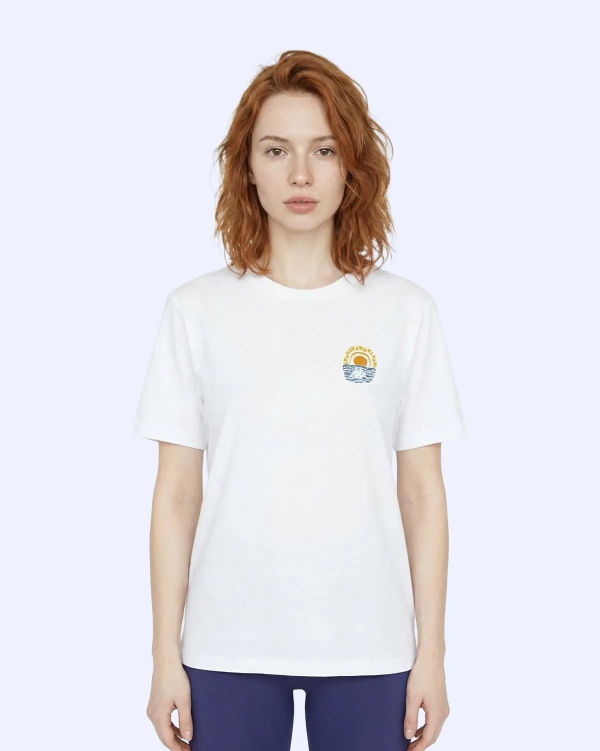 Beyaz Logo Edessa Kadın Beyaz Regular Tişört