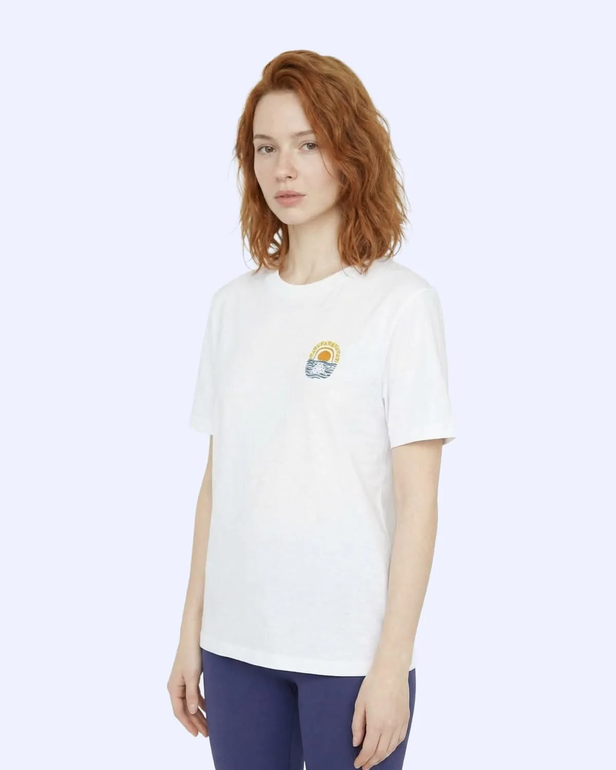 Beyaz Logo Edessa Kadın Beyaz Regular Tişört