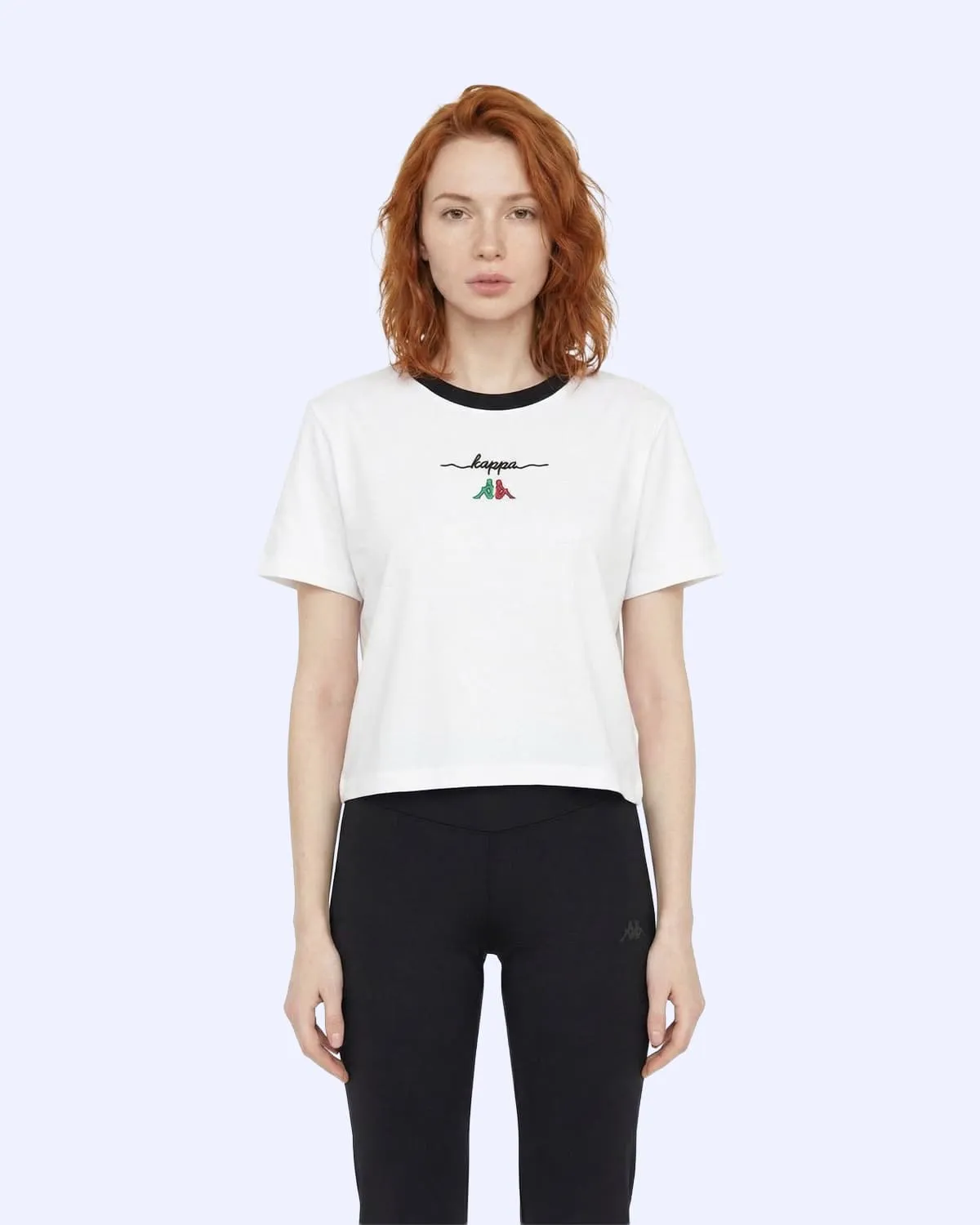 Bej Logo Valentina Kadın Ekru  Regular Tişört