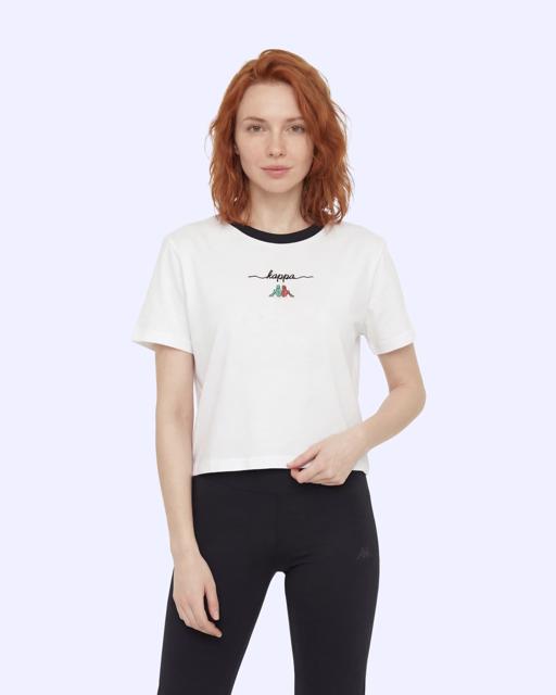 Bej Logo Valentina Kadın Ekru  Regular Tişört - KAPPA® Türkiye