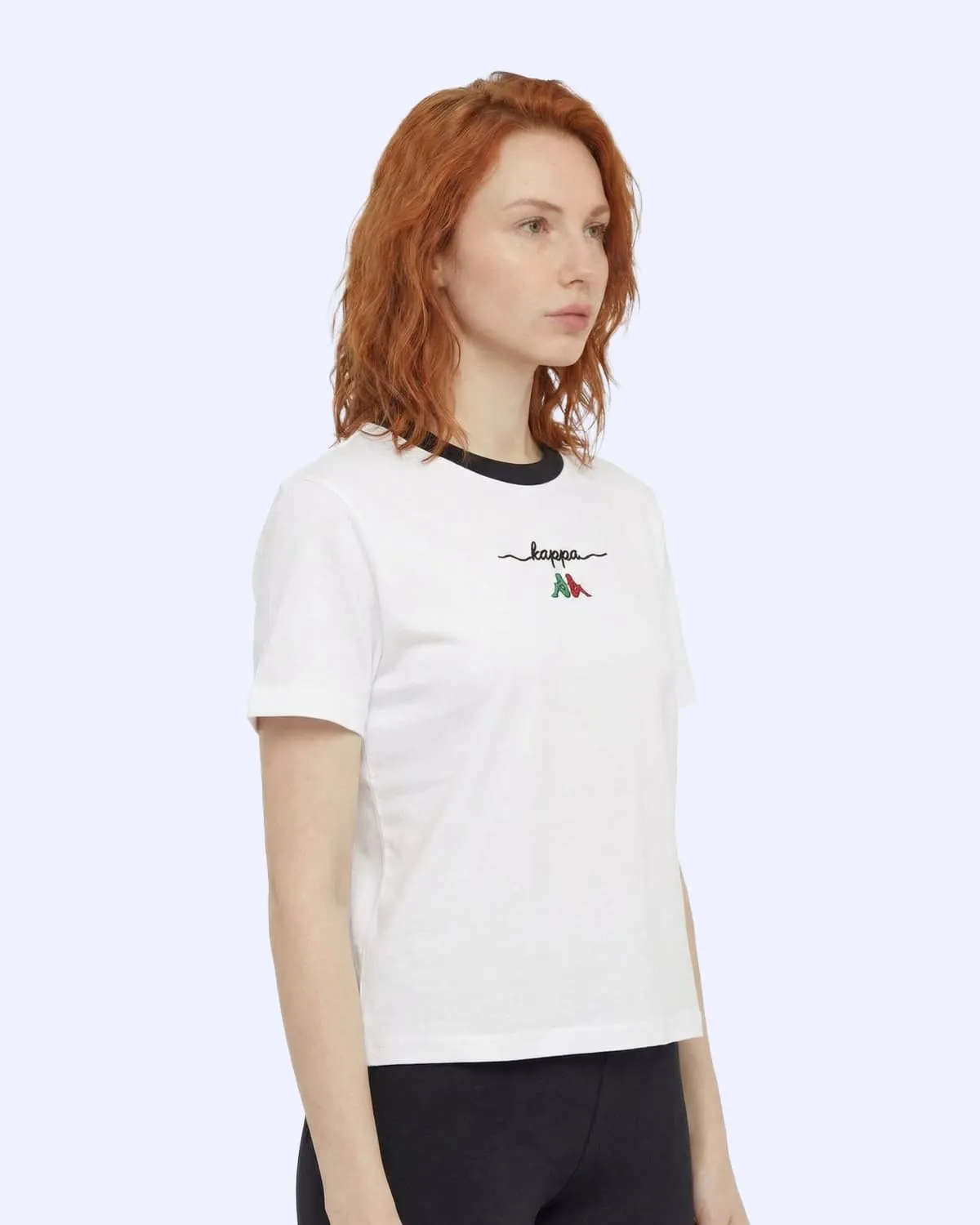 Bej Logo Valentina Kadın Ekru  Regular Tişört