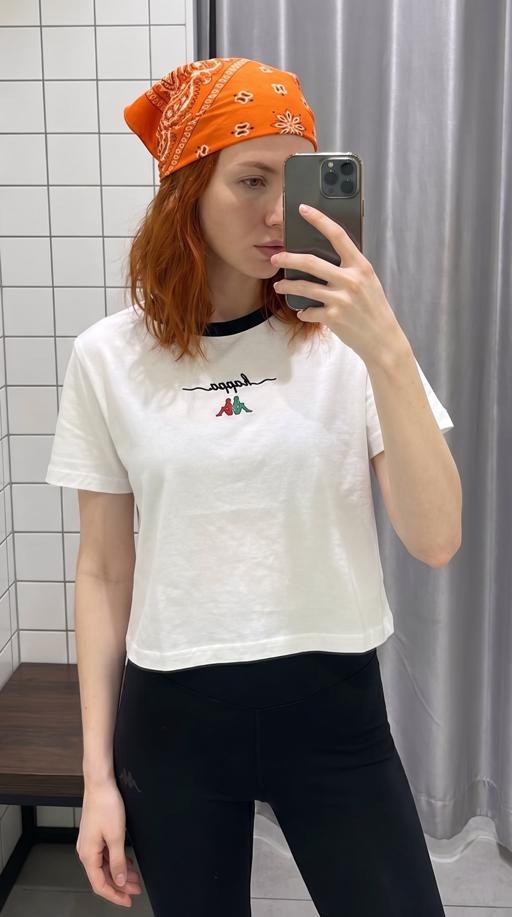 Bej Logo Valentina Kadın Ekru  Regular Tişört - KAPPA® Türkiye