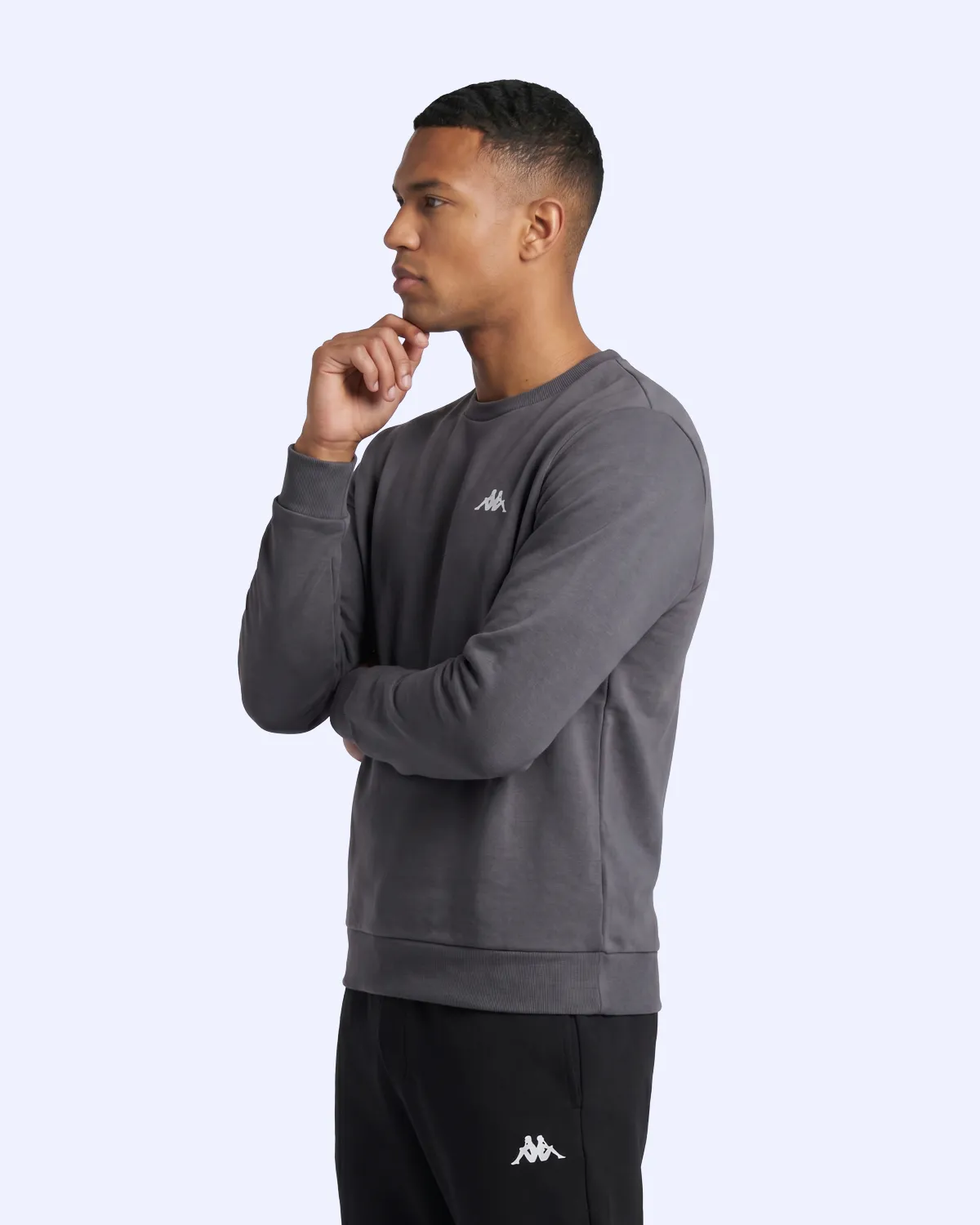 Siyah Tera Crewneck Erkek Antrasit Regular Sweatshirt