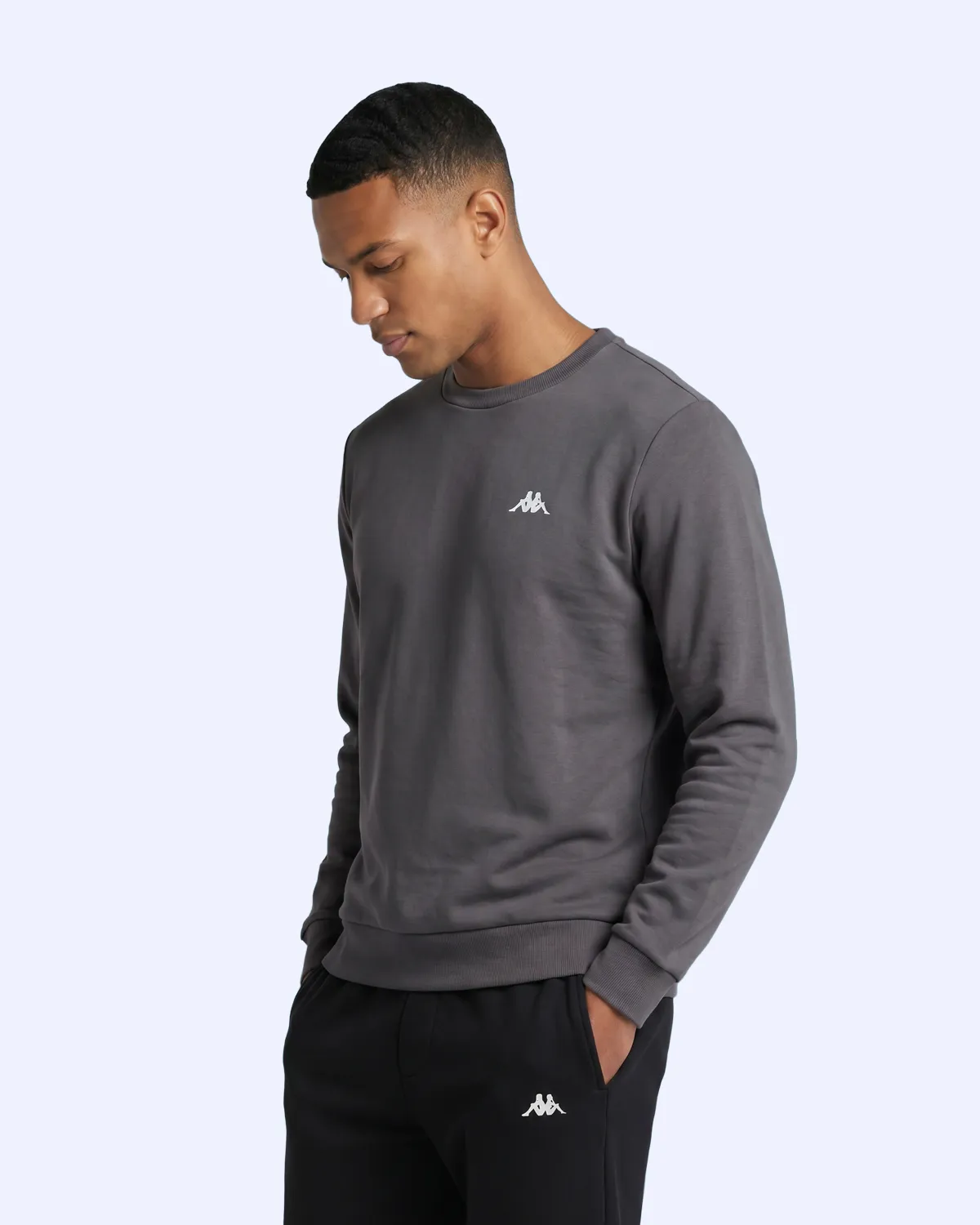 Siyah Tera Crewneck Erkek Antrasit Regular Sweatshirt