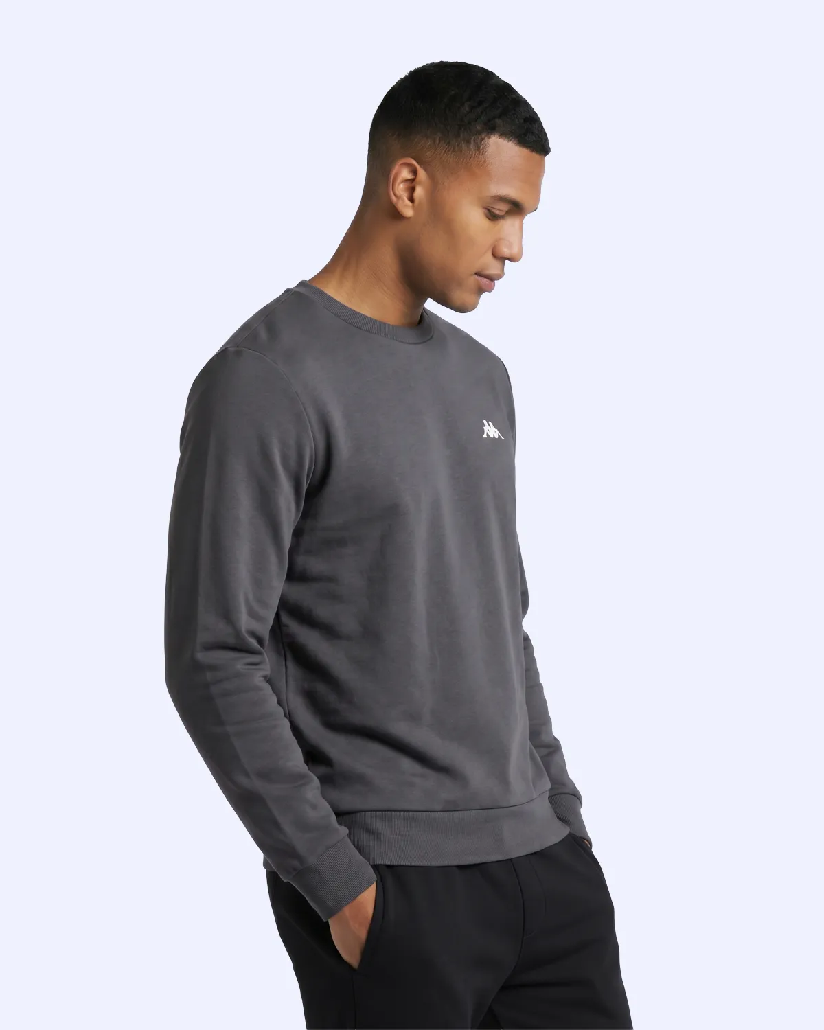 Siyah Tera Crewneck Erkek Antrasit Regular Sweatshirt