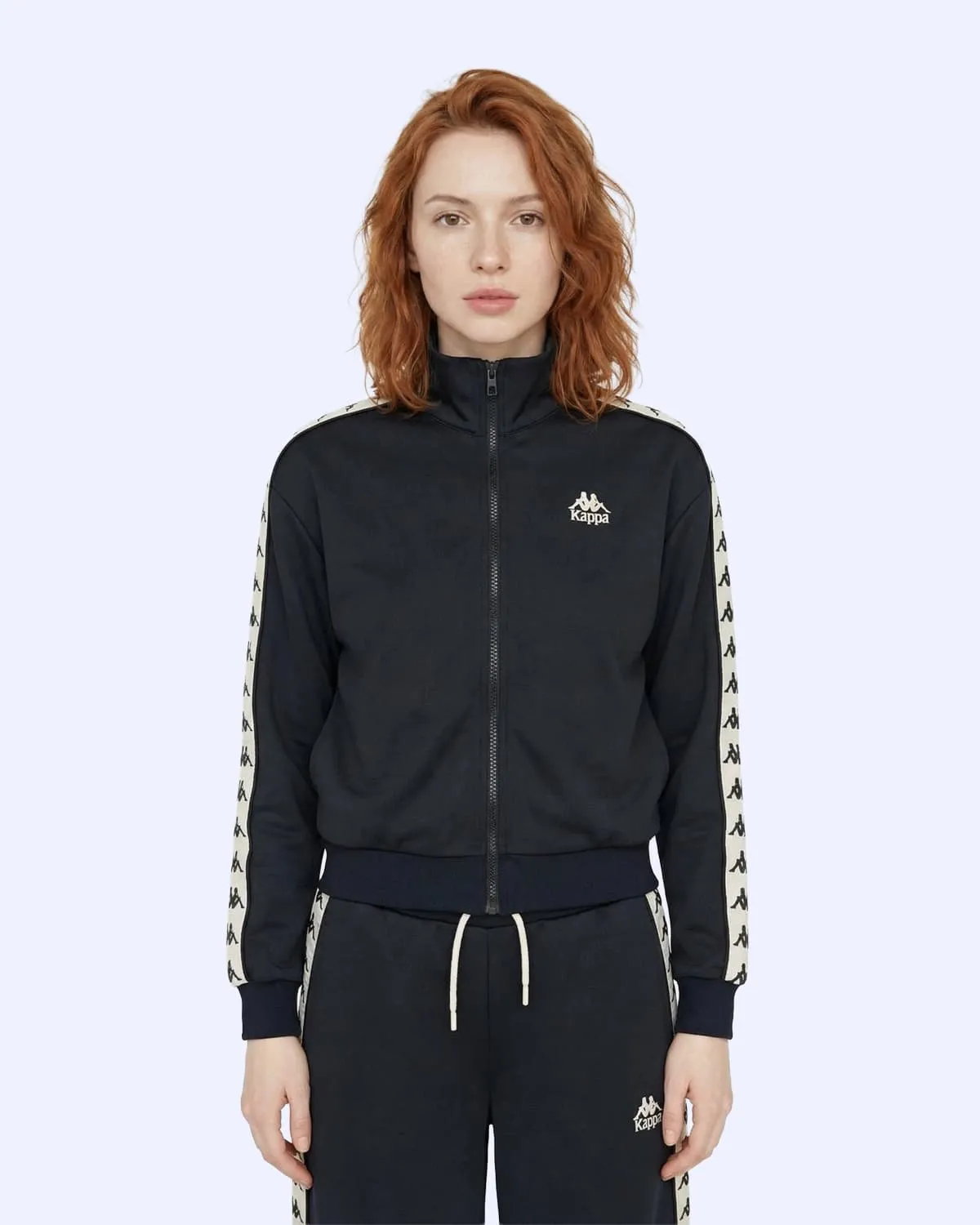 Siyah Alber Full Zip Kadın Siyah Regular Fermuarlı Eşofman Üstü