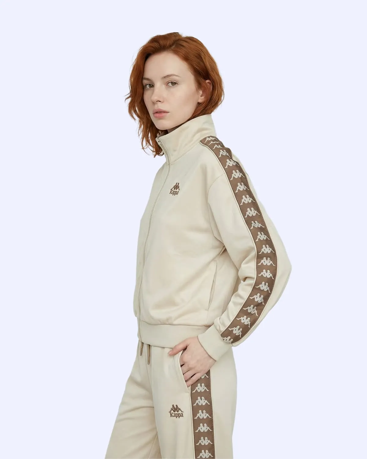 Bej Alber Full Zip Kadın Bej Regular Fermuarlı Eşofman Üstü