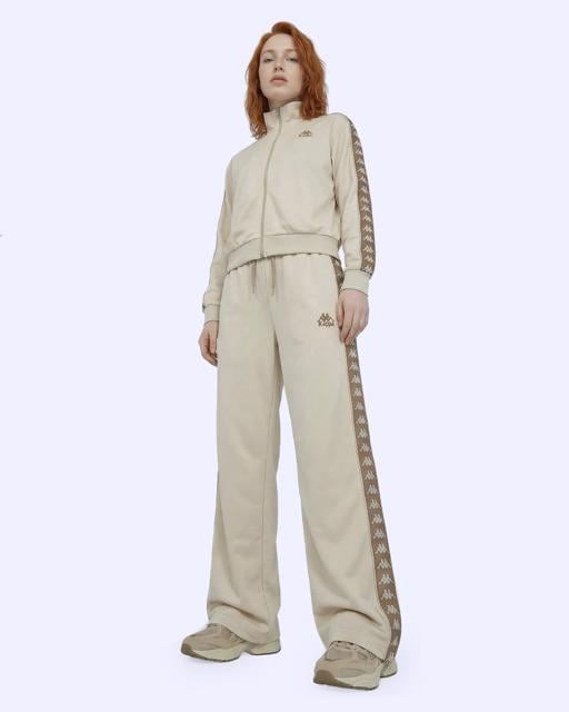 Bej 222 Banda Alber Full Zip Kadın Bej Regular Fermuarlı Eşofman Üstü - KAPPA® Türkiye