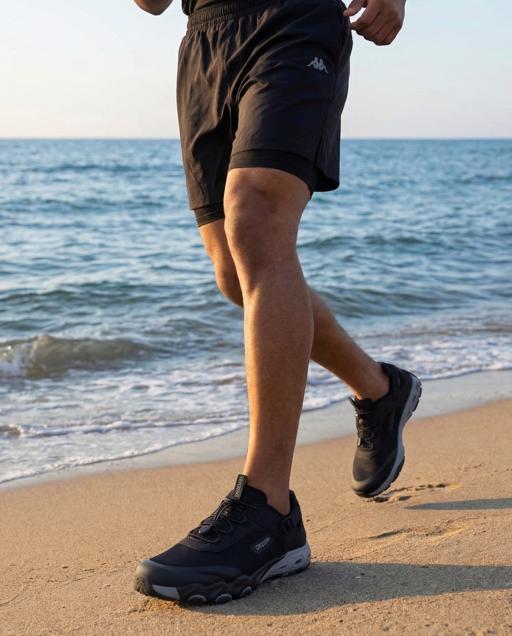 Siyah Dominik Erkek Siyah-Gri Koşu Ayakkabısı - KAPPA® Türkiye