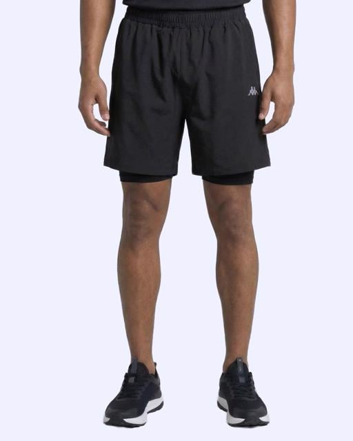 Siyah Edan Short Erkek Siyah Regular Taytlı Şort - KAPPA® Türkiye