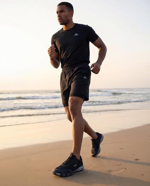 Siyah Edan Short Erkek Siyah Regular Taytlı Şort - KAPPA® Türkiye