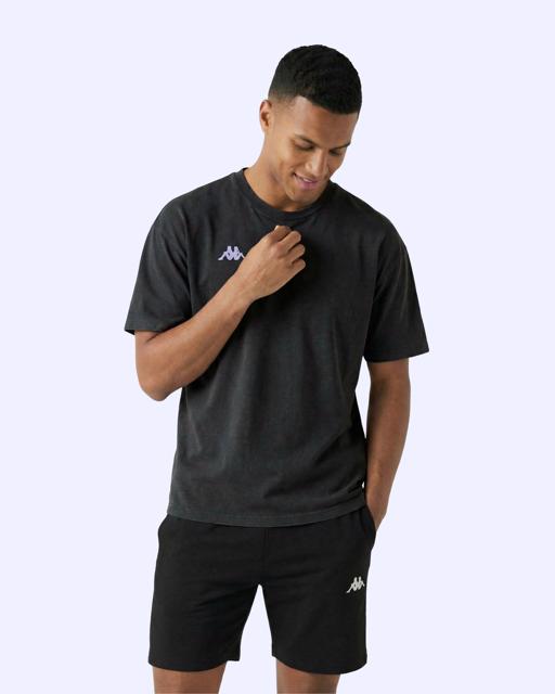 Siyah Jona Tshirt Erkek Siyah Oversize Tişört - KAPPA® Türkiye