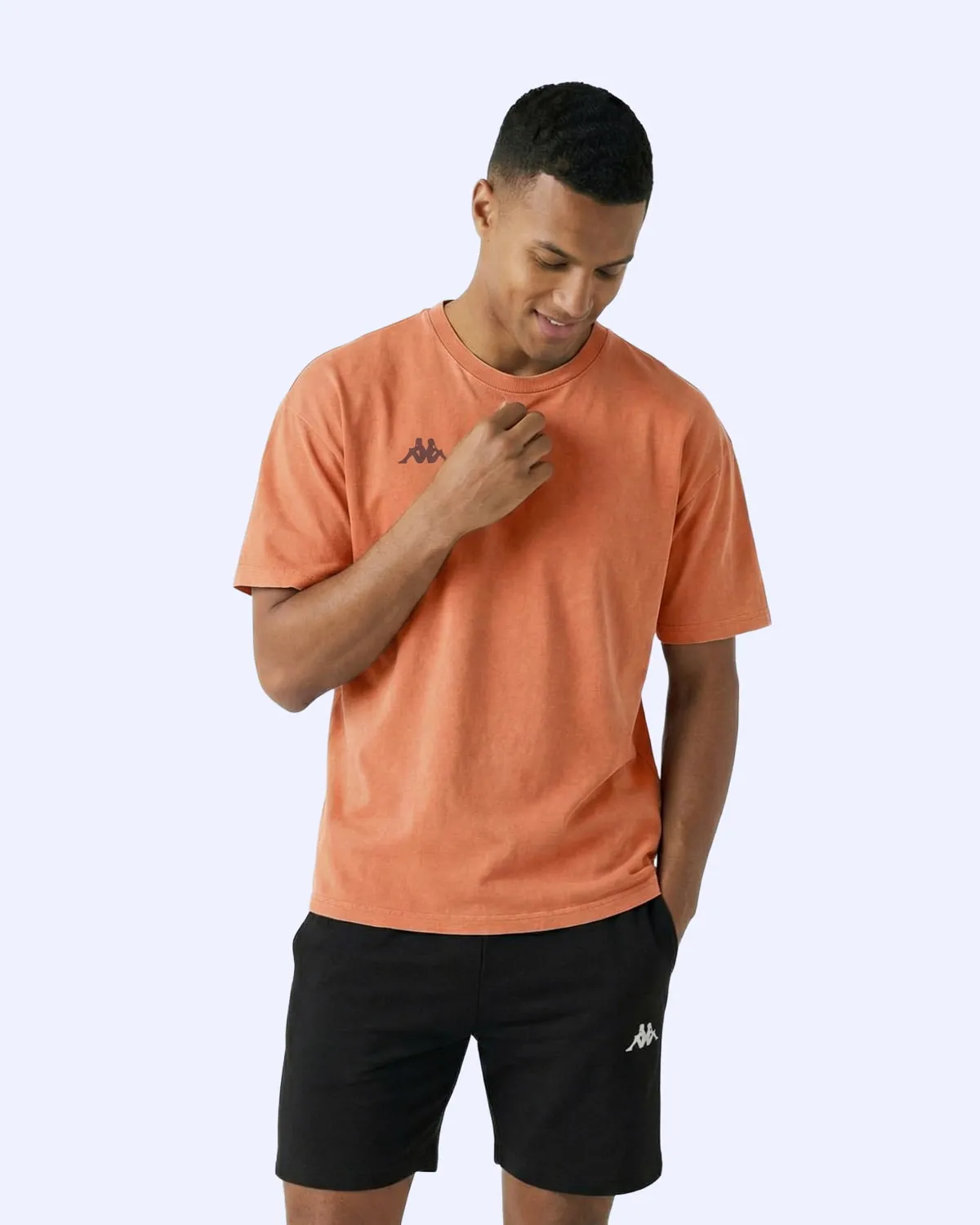 Turuncu Jona Tshirt Erkek Koyu Turuncu Oversize Tişört