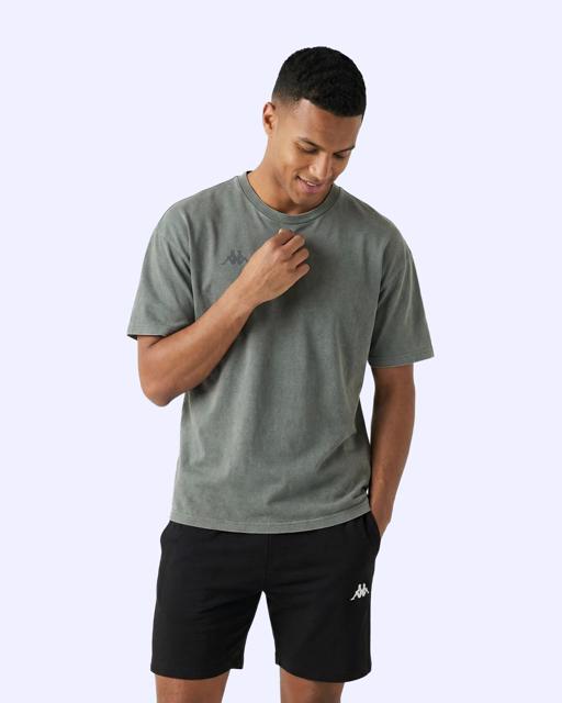 Siyah Jona Tshirt Erkek Antrasit Oversize Tişört - KAPPA® Türkiye