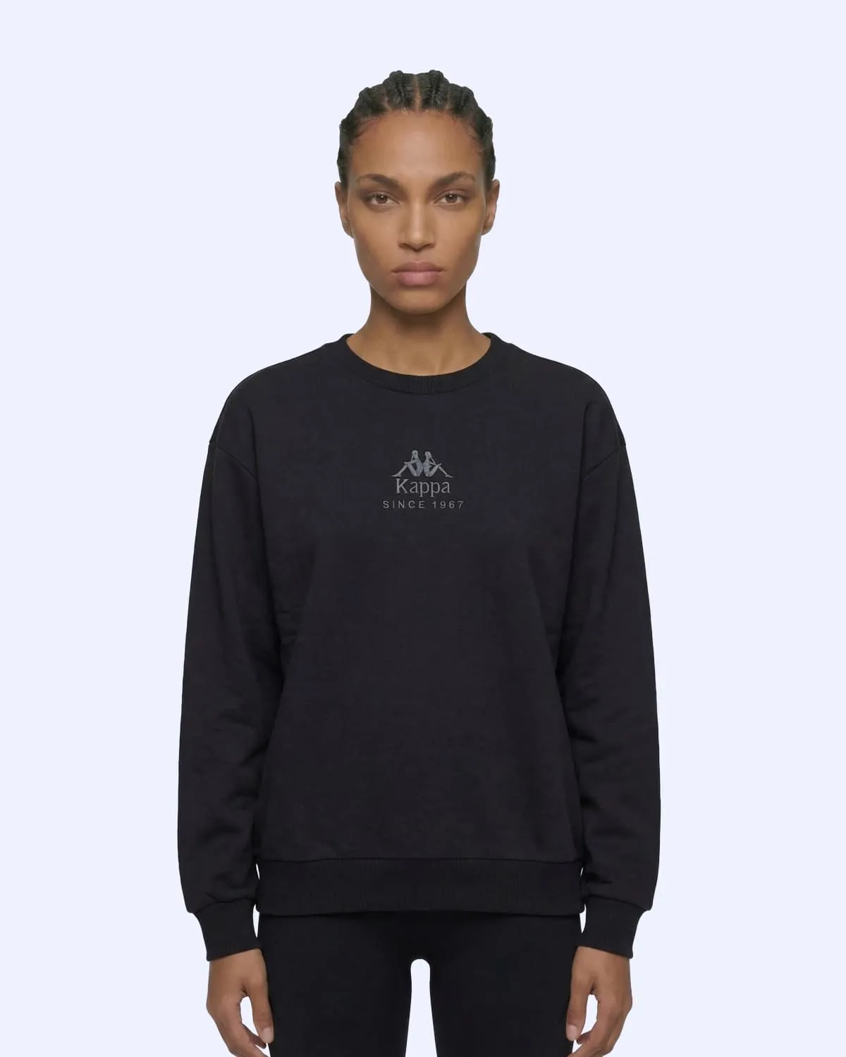 Siyah Milas  Crewneck Kadın Siyah Comfort Sweatshirt