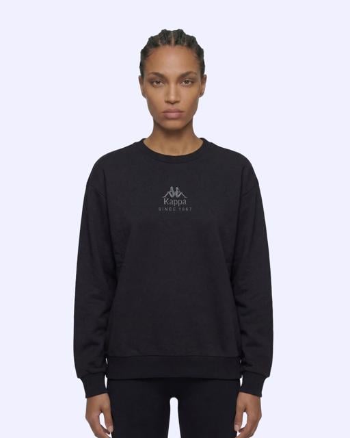 Siyah Milas  Crewneck Kadın Siyah Comfort Sweatshirt - KAPPA® Türkiye