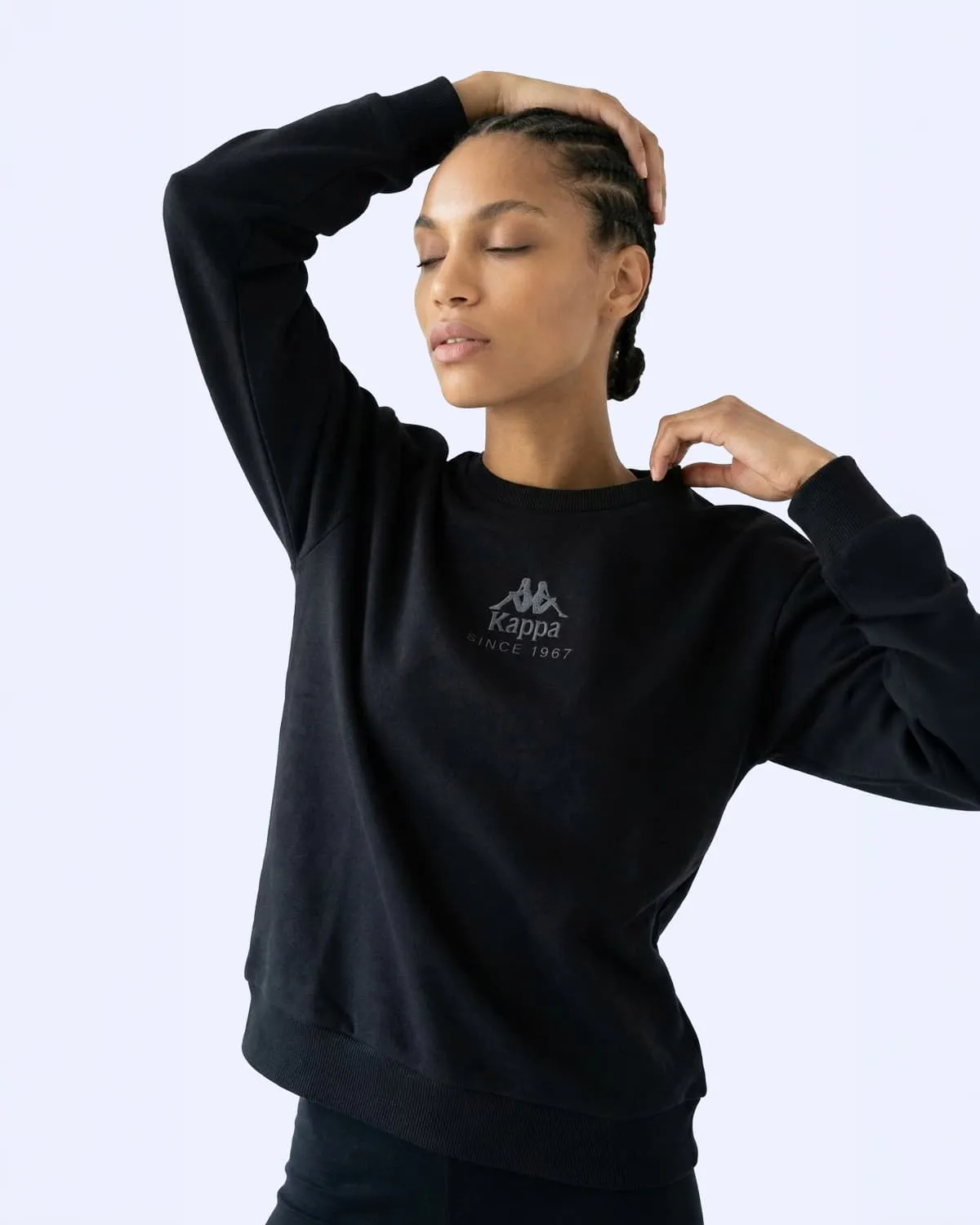 Siyah Milas  Crewneck Kadın Siyah Comfort Sweatshirt