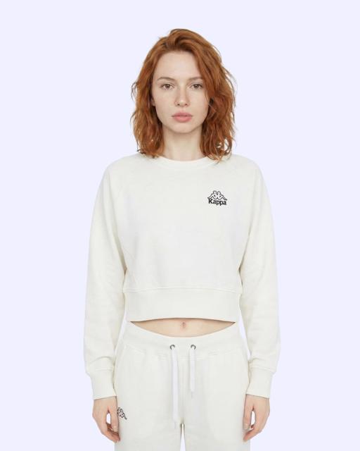Bej Logo Cindyna Kadın Ekru  Regular Sweatshirt - KAPPA® Türkiye