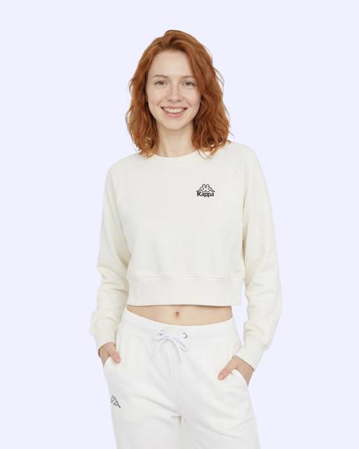 Bej Logo Cindyna Kadın Ekru  Regular Sweatshirt - KAPPA® Türkiye