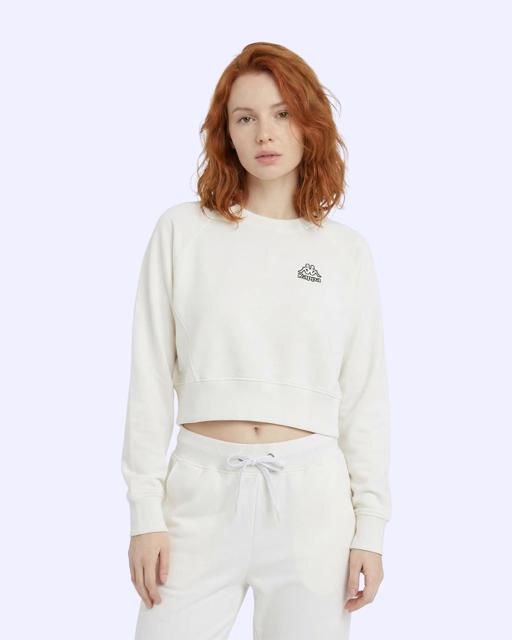 Bej Logo Cindyna Kadın Ekru  Regular Sweatshirt - KAPPA® Türkiye
