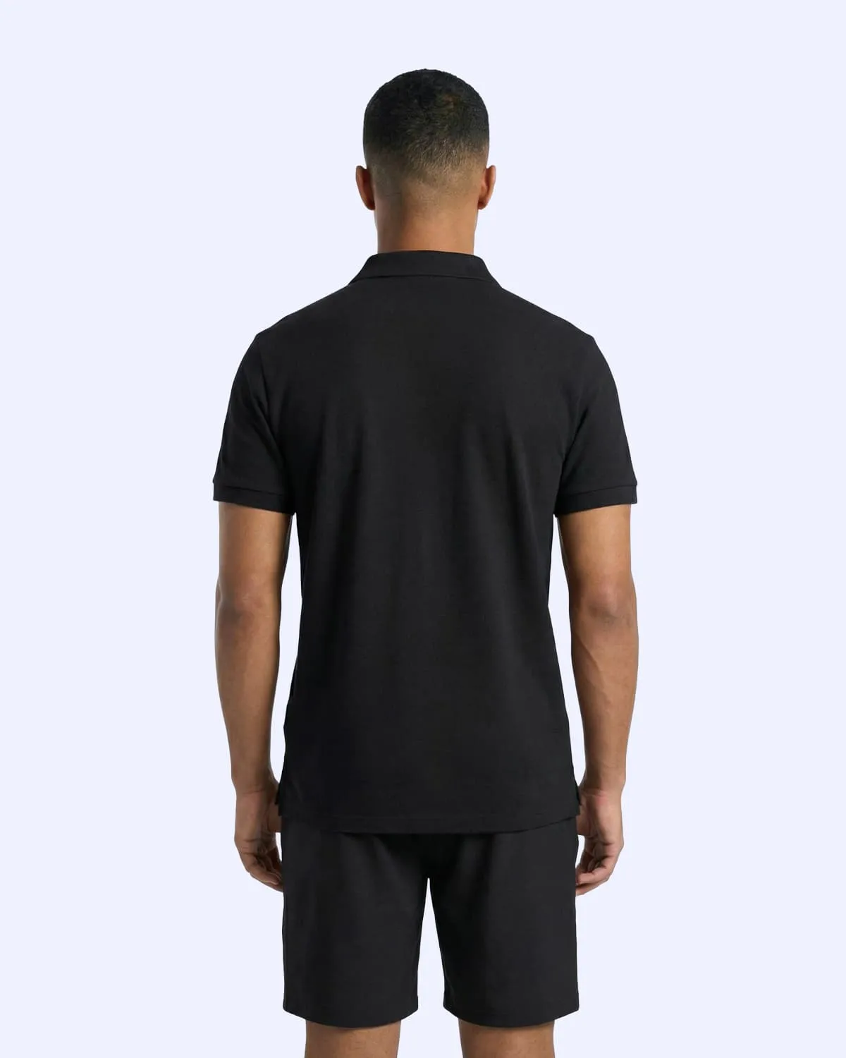 Siyah Fausto Erkek Siyah Regular Polo Yaka Tişört