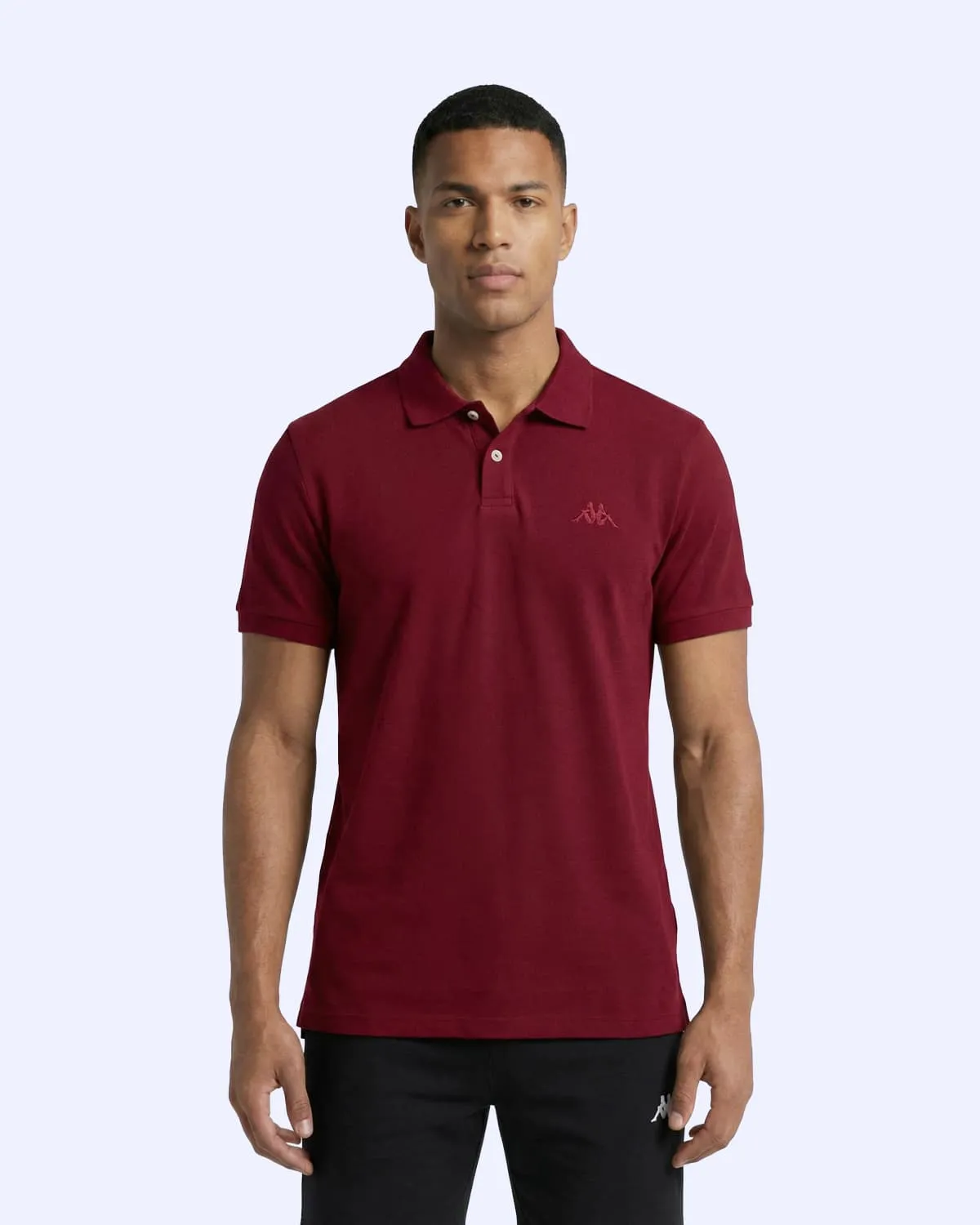 Siyah Fausto Erkek Bordo Regular Polo Yaka Tişört