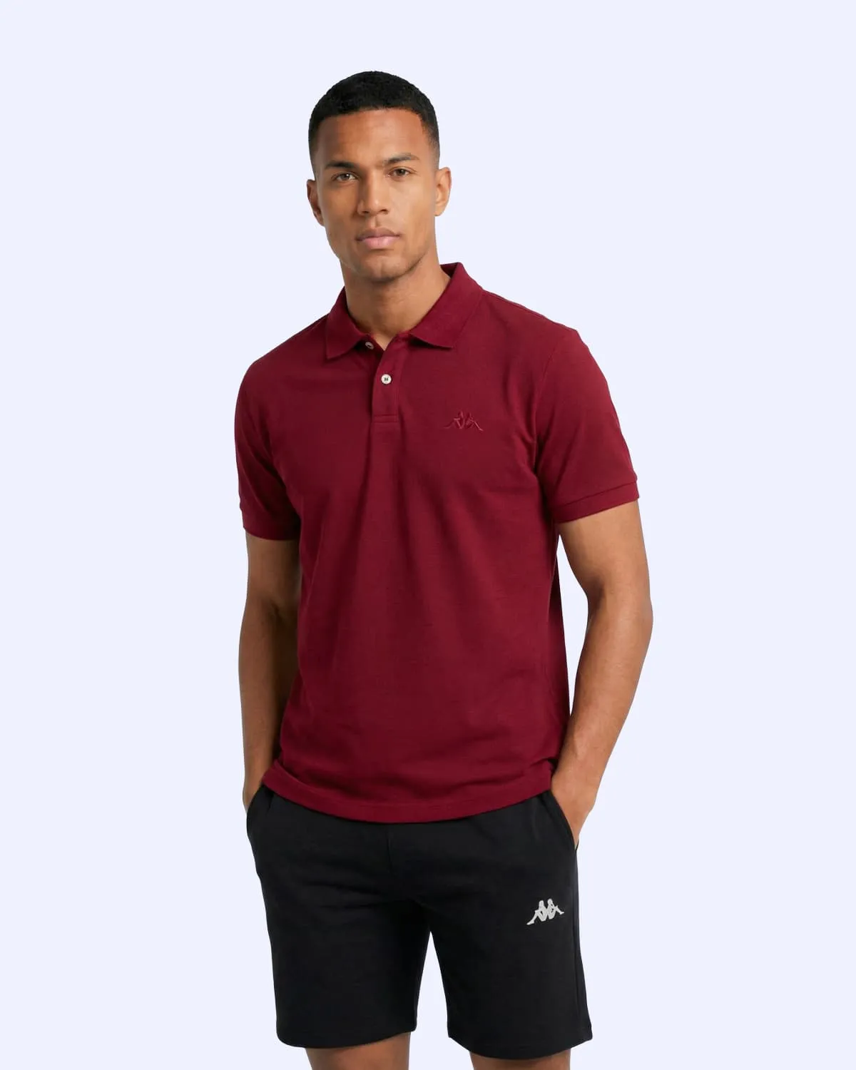 Siyah Fausto Erkek Bordo Regular Polo Yaka Tişört