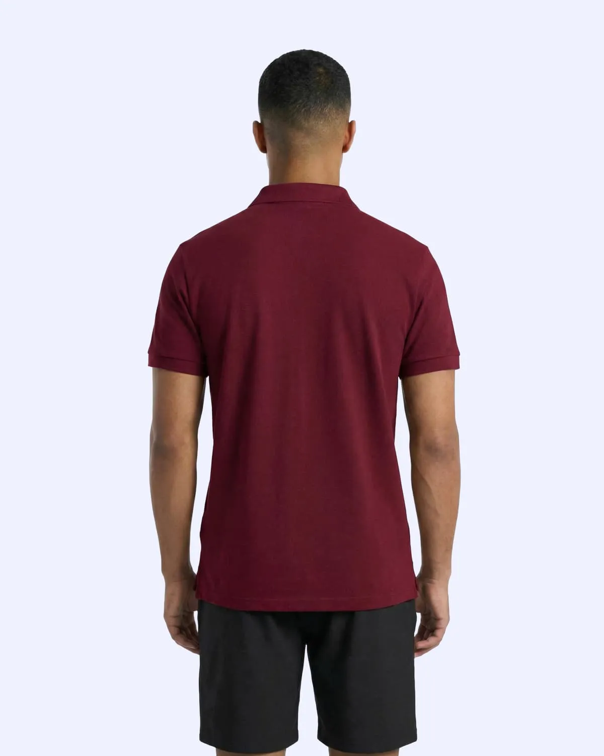 Siyah Fausto Erkek Bordo Regular Polo Yaka Tişört