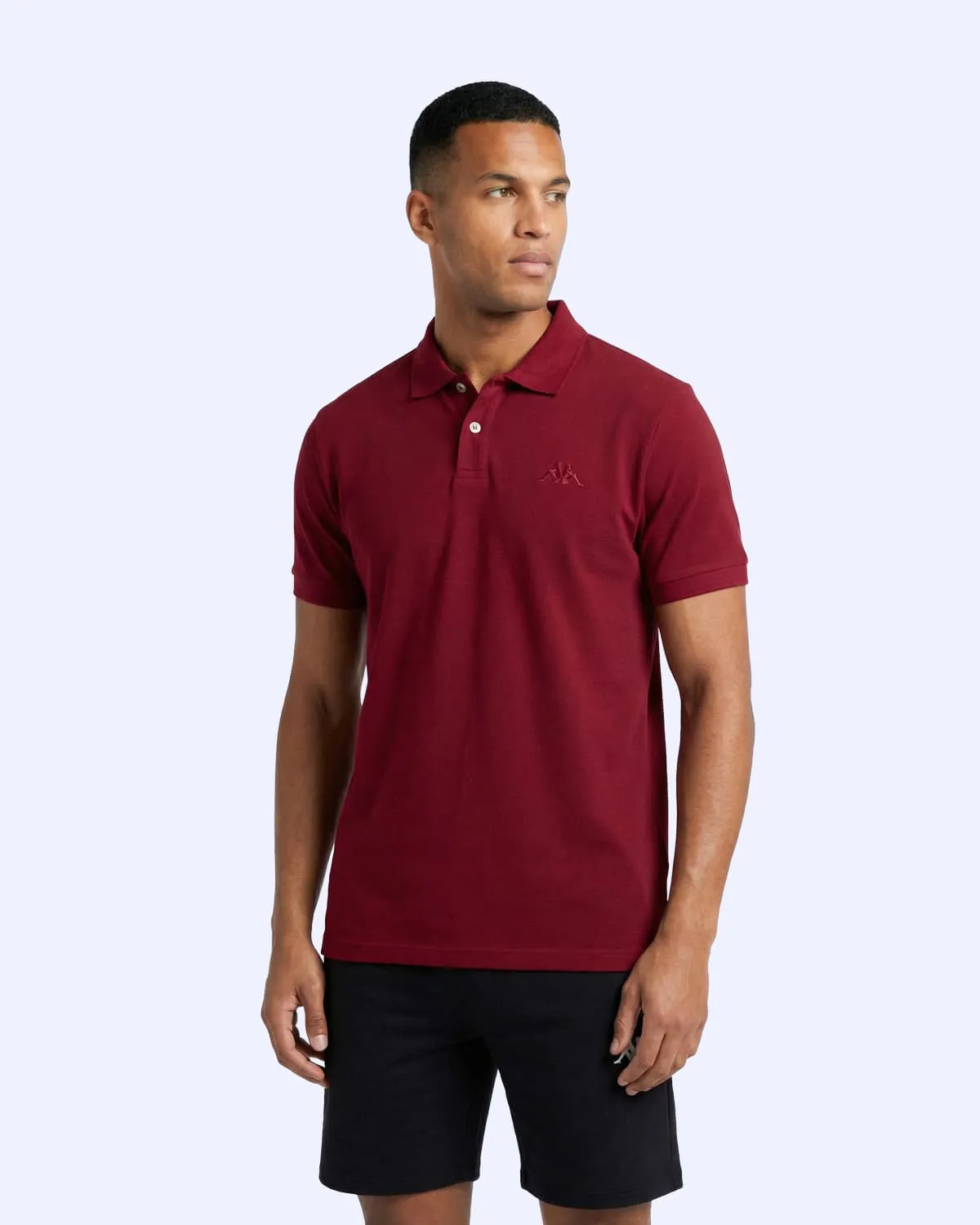 Siyah Fausto Erkek Bordo Regular Polo Yaka Tişört