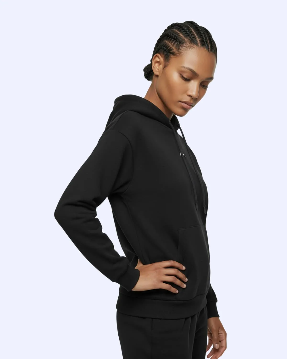 Siyah Mila Kadın Siyah Regular Hoodie