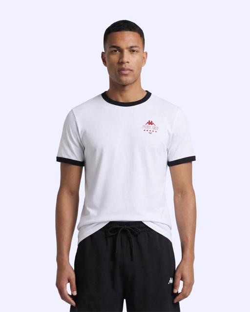 Beyaz Rombo Erkek Beyaz-Siyah Regular Tişört - KAPPA® Türkiye