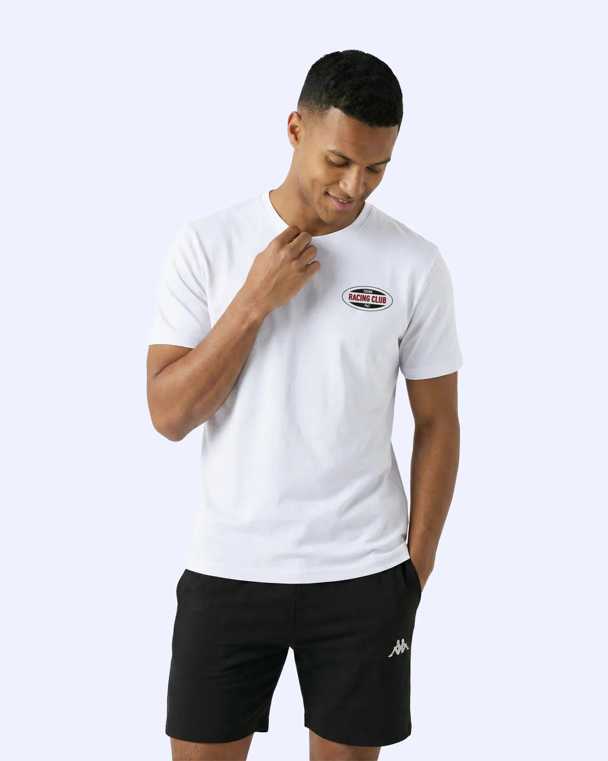 Beyaz Pista Erkek Beyaz Oversize Tişört