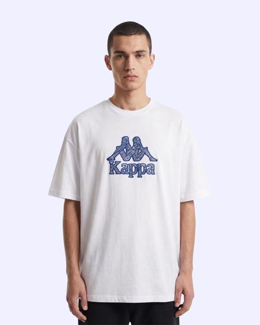 Beyaz Linea Erkek Beyaz Oversize Tişört - KAPPA® Türkiye