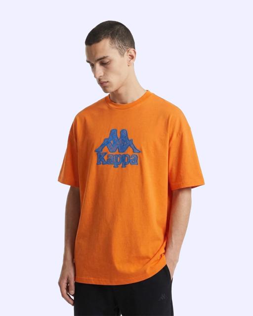 Turuncu Linea Erkek Koyu Turuncu Oversize Tişört - KAPPA® Türkiye