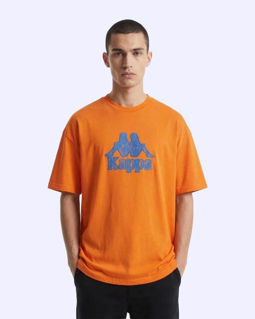 Turuncu Linea Erkek Koyu Turuncu Oversize Tişört - KAPPA® Türkiye
