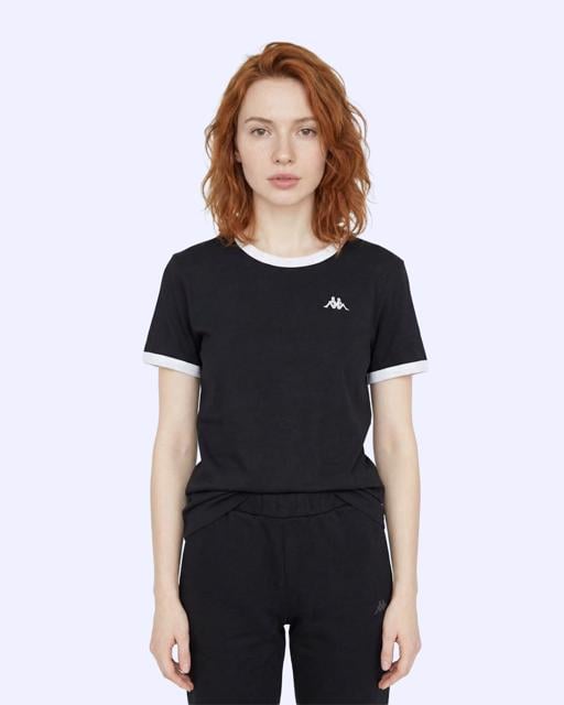 Siyah Francesca Kadın Siyah Slim Tişört - KAPPA® Türkiye