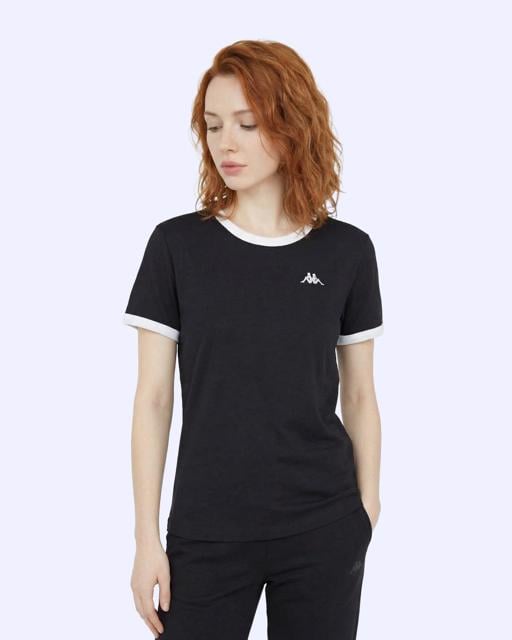 Siyah Francesca Kadın Siyah Slim Tişört - KAPPA® Türkiye