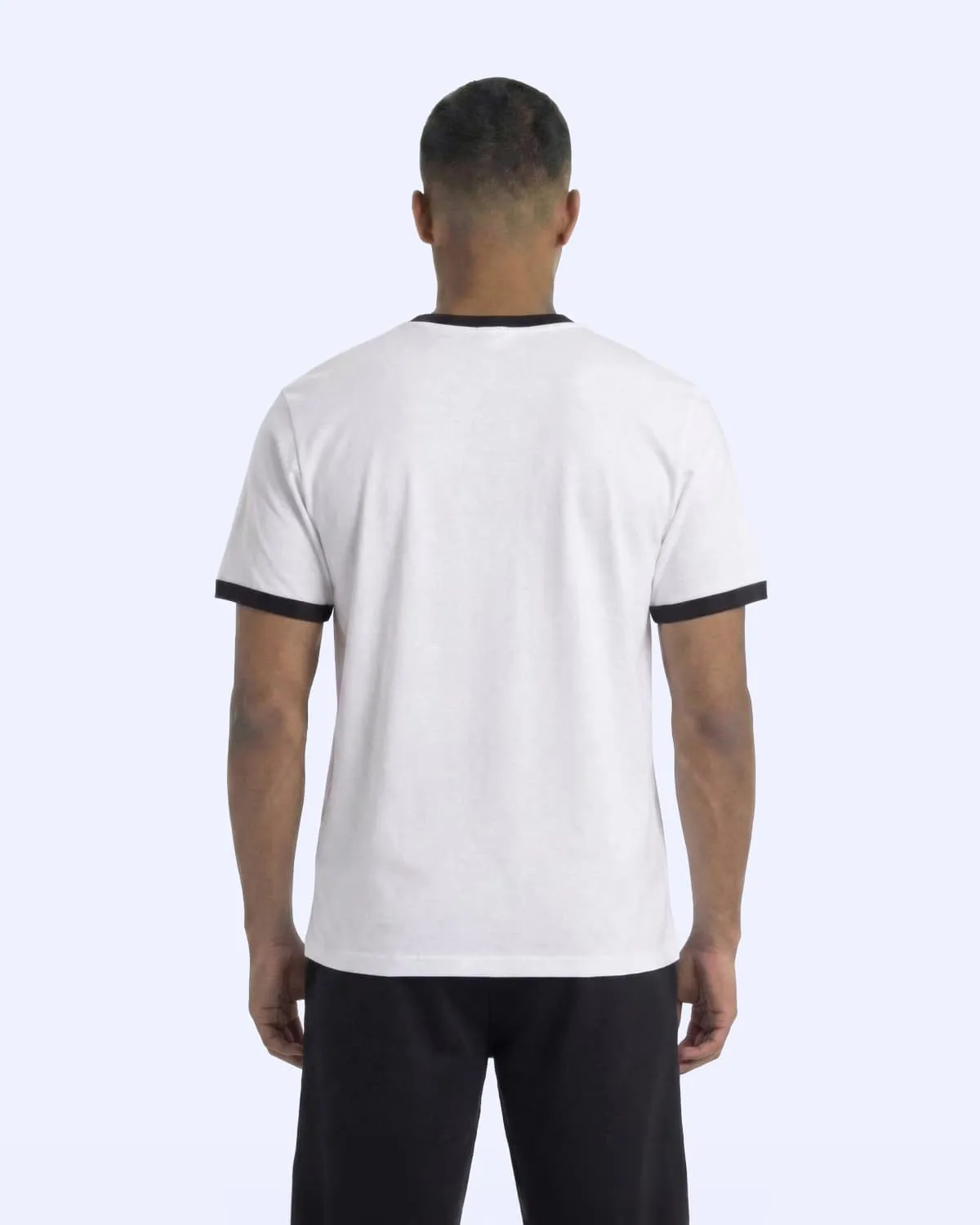 Beyaz Logo Pawel Erkek Beyaz-Siyah Regular Tişört