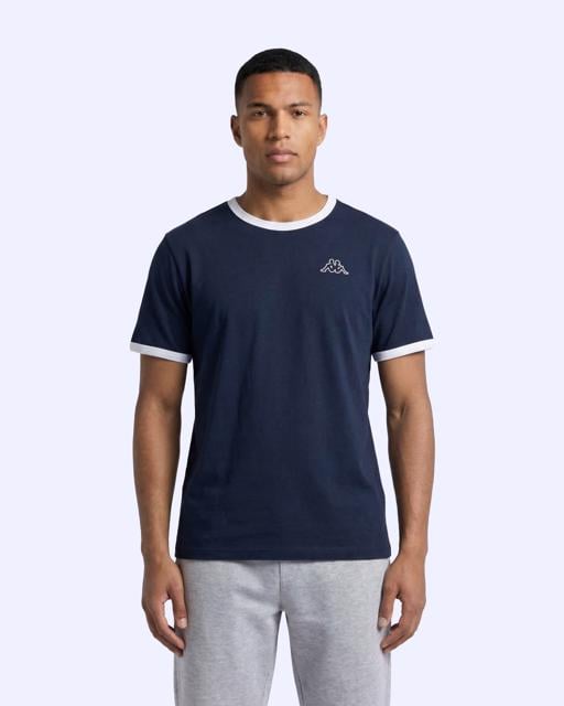 Mavi Logo Pawel Erkek Lacivert-Beyaz Regular Tişört - KAPPA® Türkiye