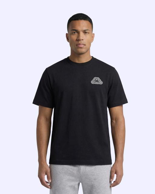Siyah Logo Dylan Erkek Siyah Regular Tişört - KAPPA® Türkiye